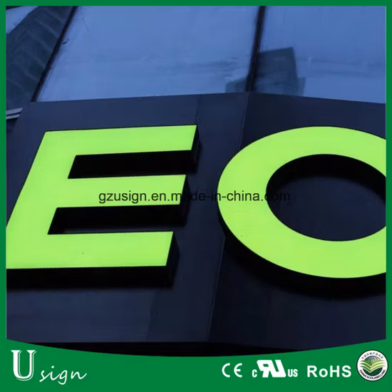 Wholesale China Factory Outdoor Advertising Business Laser Cut Luminous Words Aluminum Lighted LED Illuminated Sign Frontlit Acrylic Channel Letter