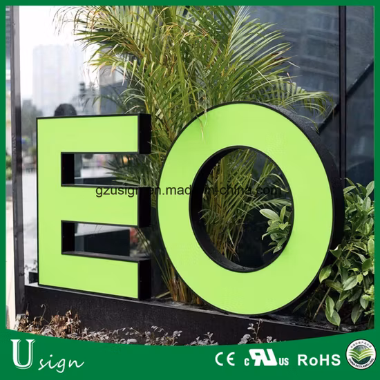 Wholesale China Factory Outdoor Advertising Business Laser Cut Luminous Words Aluminum Lighted LED Illuminated Sign Frontlit Acrylic Channel Letter