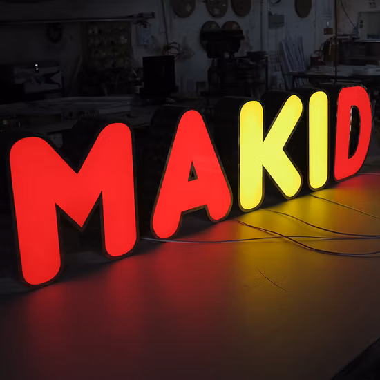 12V LED 채널 문자를 사용한 맞춤형 옥외 광고