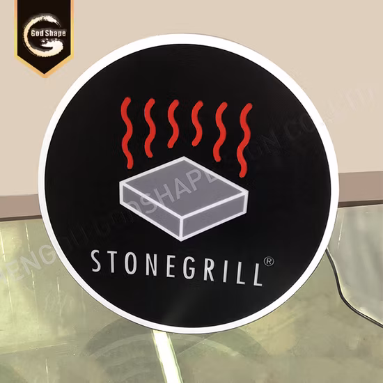 스테인레스 스틸 옥외 광고 표지판, LED 라운드 바, 맥주 라이트 박스, 블레이드 사인