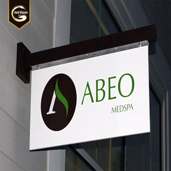 천장 광고 디스플레이 간판 야외 금속 블레이드 기호 -0416L