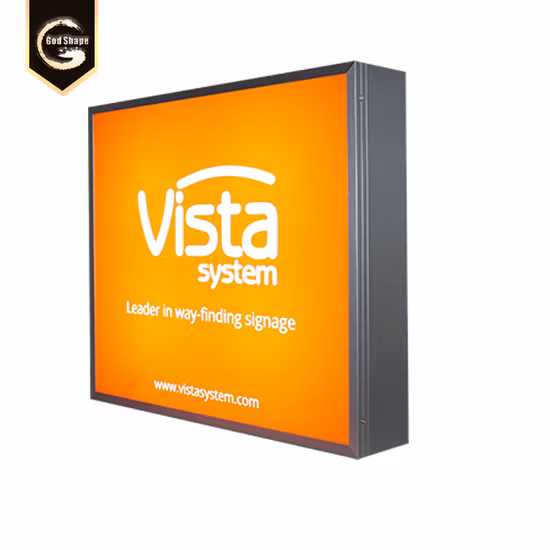 스테인레스 스틸 금속 아크릴 LED 사각 라이트 박스 블레이드 표시