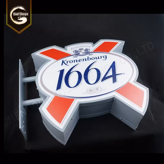 공장 가격의 맞춤형 불규칙 라이트 박스 블레이드 사인